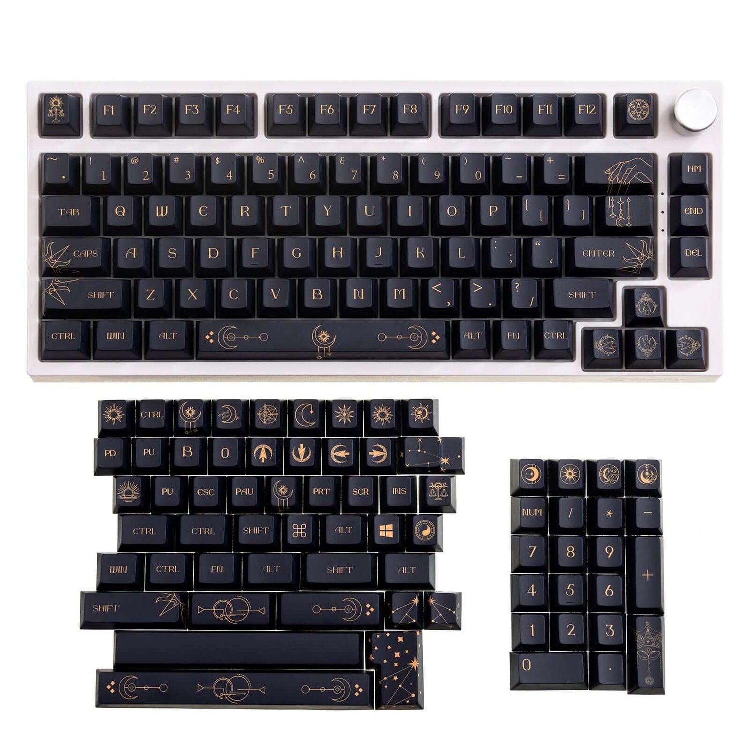 The keycaps set included 170pcs keys for you to change on your keyboard.