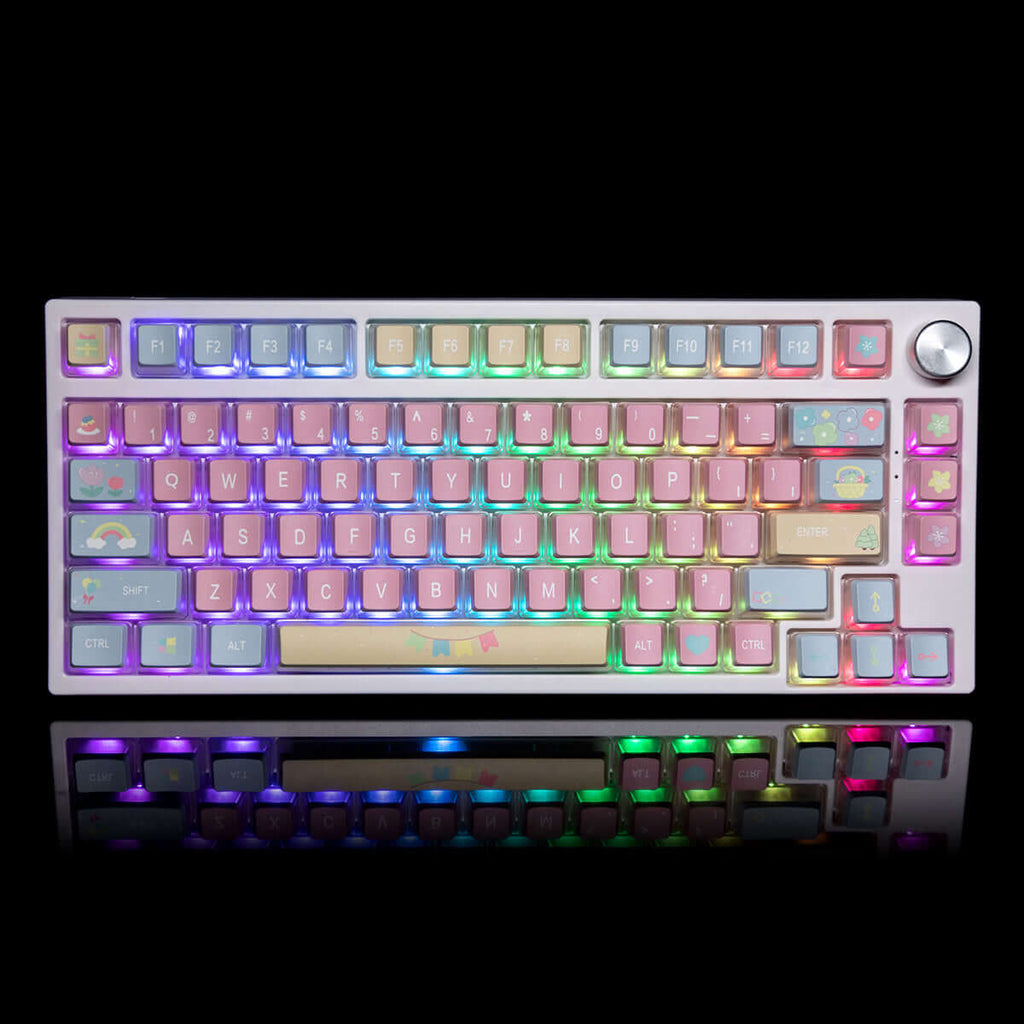 Game VTuber Pikamee PBT OEM Transparent Keycaps for Mechanical Keyboard 108  Keys