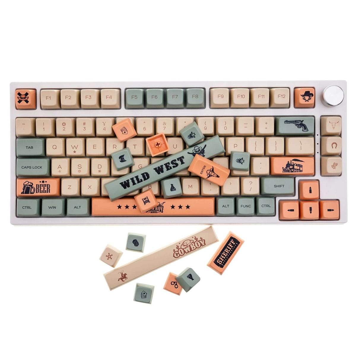 134 Keys West Cowboy Keycaps Set