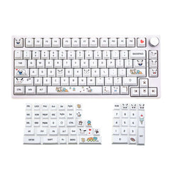 Gamakay 132 Keys White Lovely Radish Dog Keycaps Set