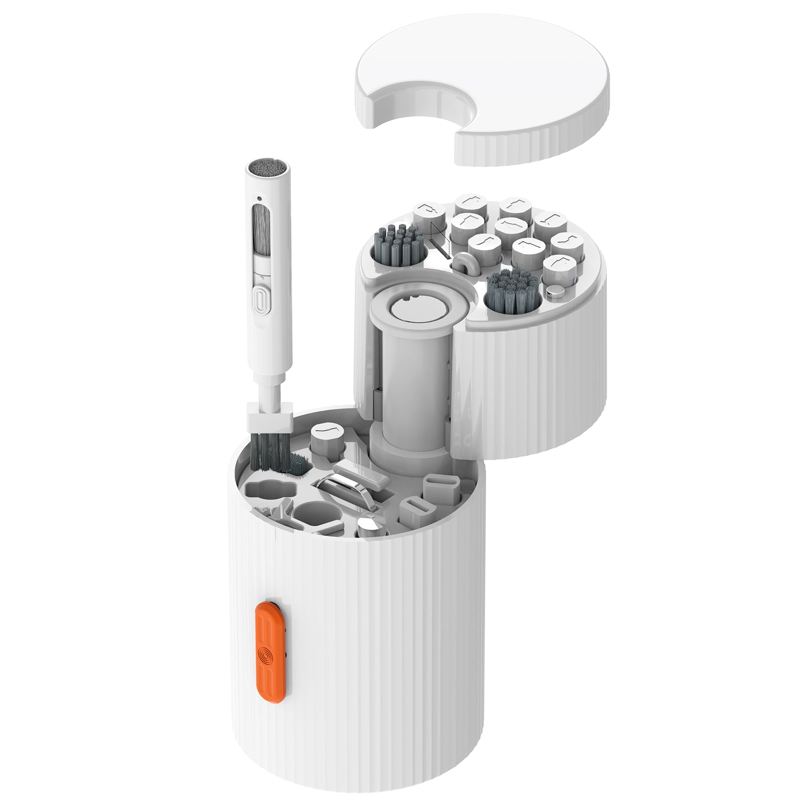 Gamakay 33-in-1 Multifunctional Cleaning Kit with rotating tool and precision brushes for deep device cleaning.