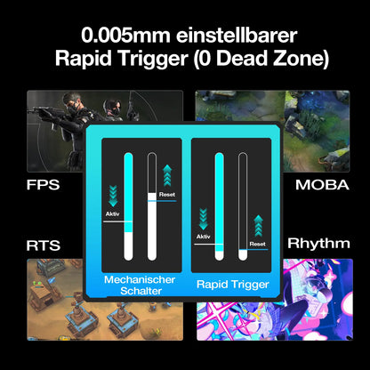 Gamakay TK75he V2 Hall Effect Clavier 8K Taux de sondage RT Précision