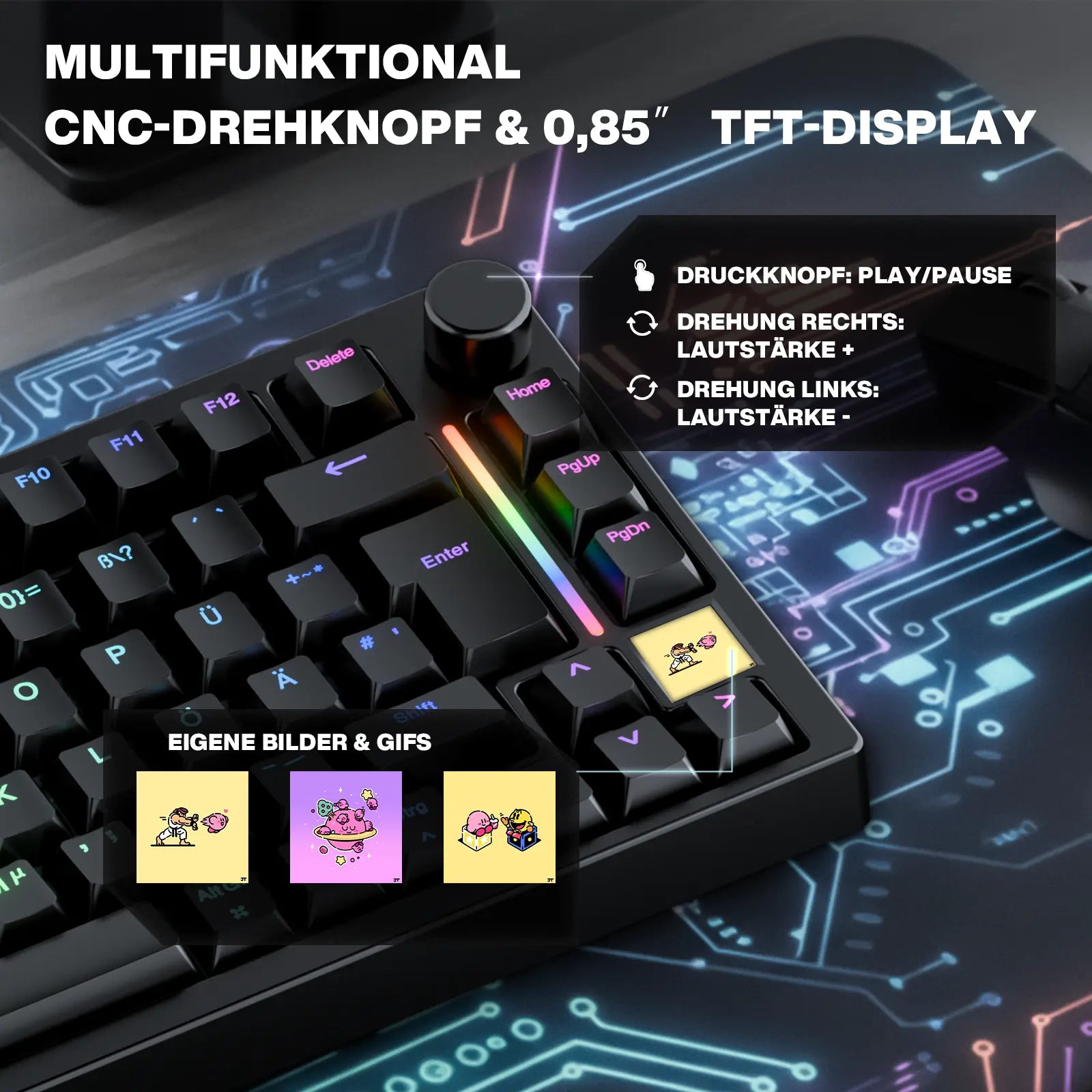 Gamakay TK75he V2 Hall Effect Clavier 8K Taux de sondage RT Précision