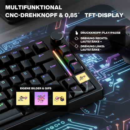 Gamakay TK75he V2 Hall Effect Clavier 8K Taux de sondage RT Précision