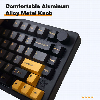 Teclado mecánico personalizado inalámbrico de aleación de aluminio Gamakay TK75PRO 75%