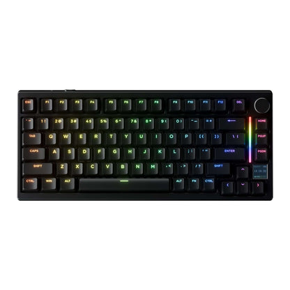 Gamakay TK75HE V2 Hall Effect keyboard ANSI Layout with customizable RGB lighting and compact layout.