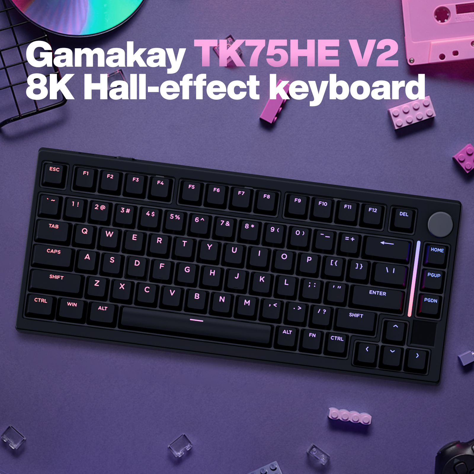 &lt;tc&gt;Gamakay TK75HE V2 8K Polling Rate RT Accuracy Clavier à effet Hall&lt;/tc&gt;