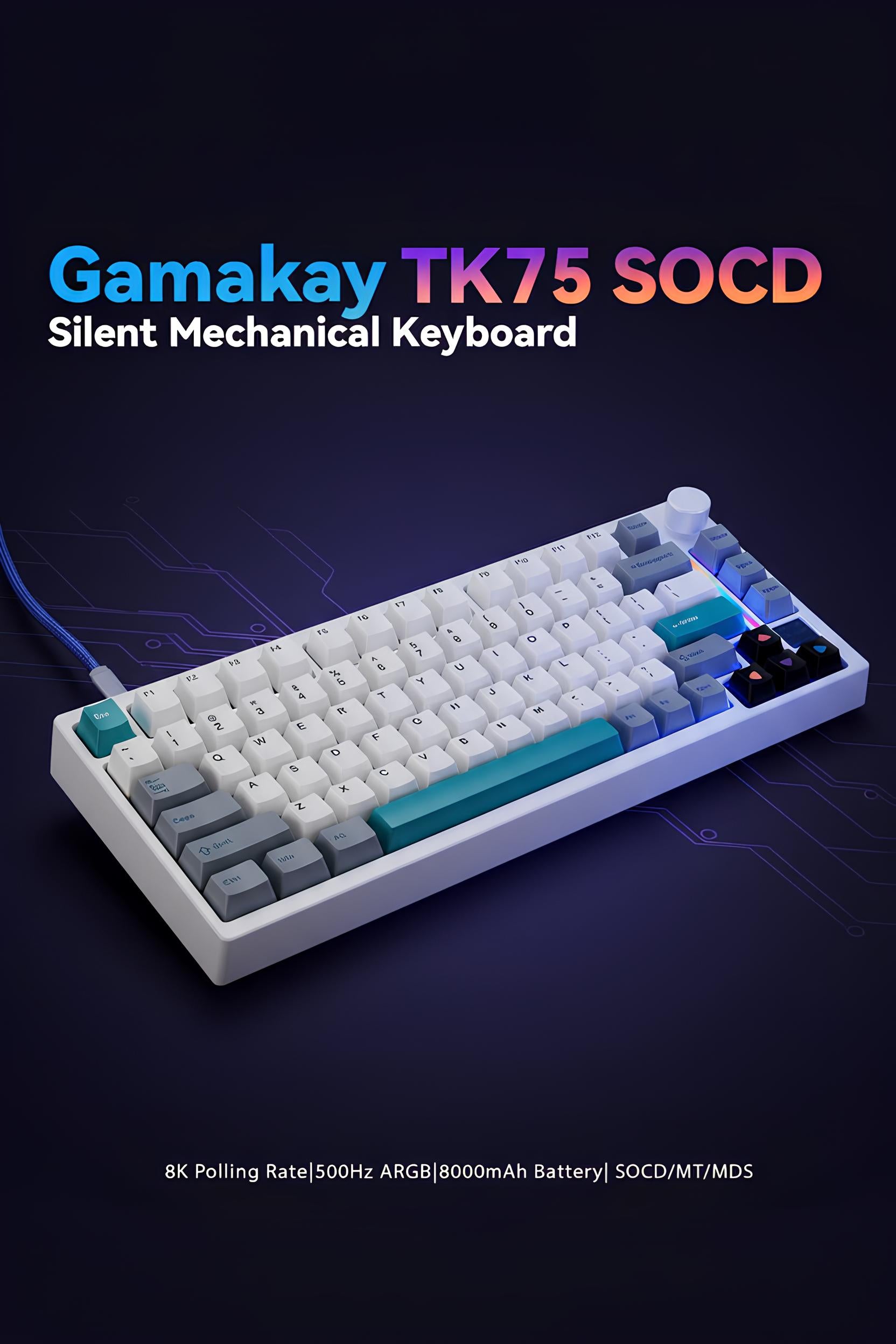 lk67 gamakay 自作キーボード黄軸とキーキャップ付きホットスワップ対応 Custom Keyboard Kit – GamaKay