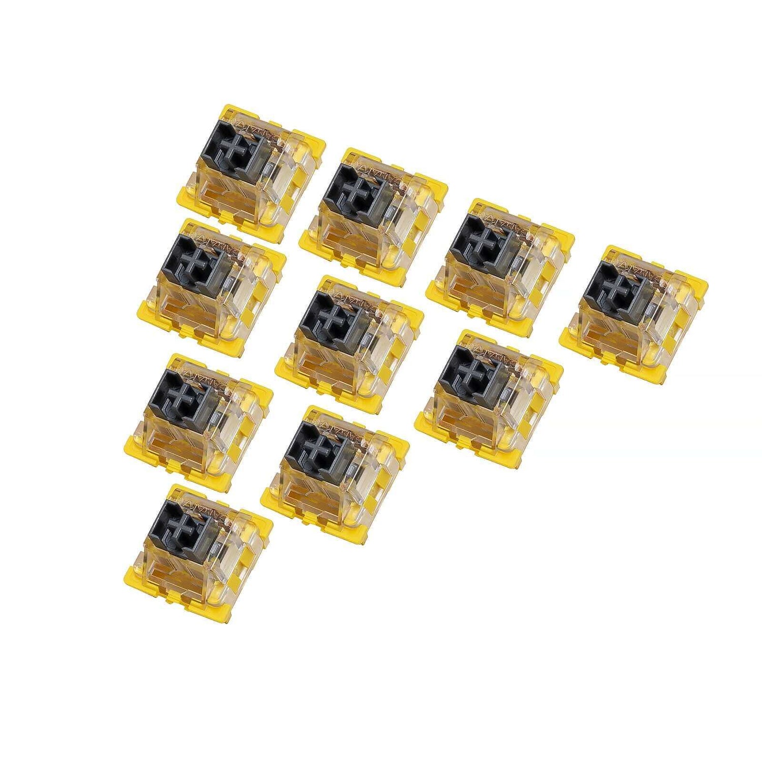 Gamakay bumblebee pre-lubed switches, linear switch for mechianal keyboard 10pcs/pack