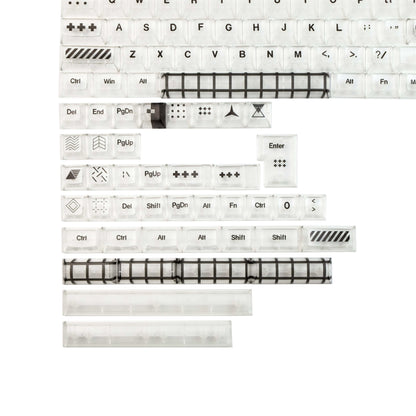 GamaKay 138 Keys Transparent Keycaps Set PC KCA Profile Keycaps