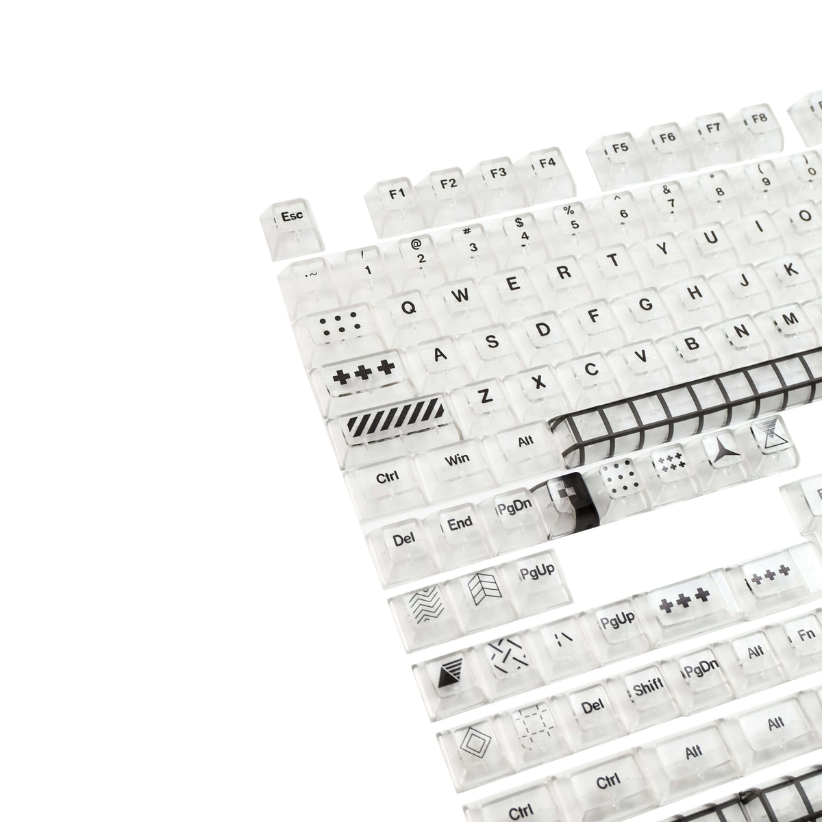GamaKay 138 Keys Transparent Keycaps Set PC KCA Profile Keycaps for ...