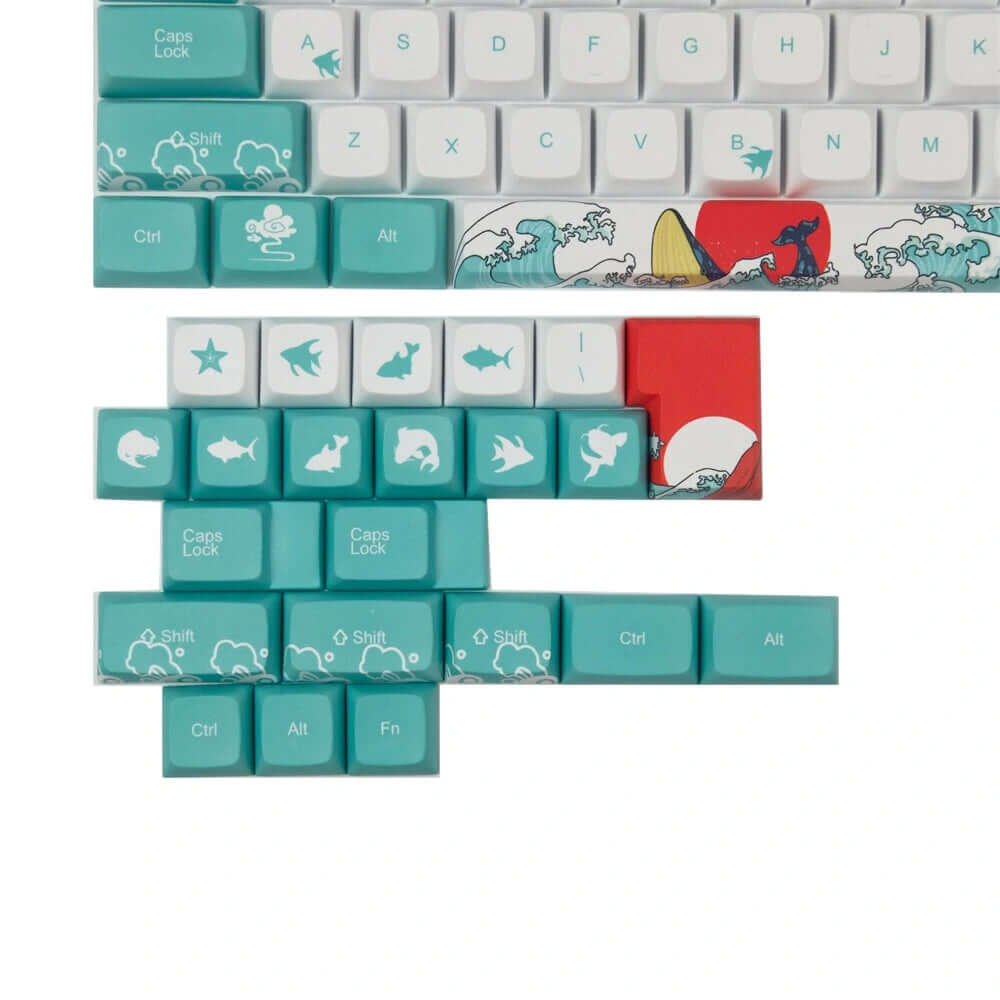 Coral Sea Keycap Set XDA 128 Keys