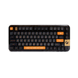 Gamakay Gk75 75% Hot-swappable Mechanical Keyboard with transparent keycaps and Gateron yellow switch