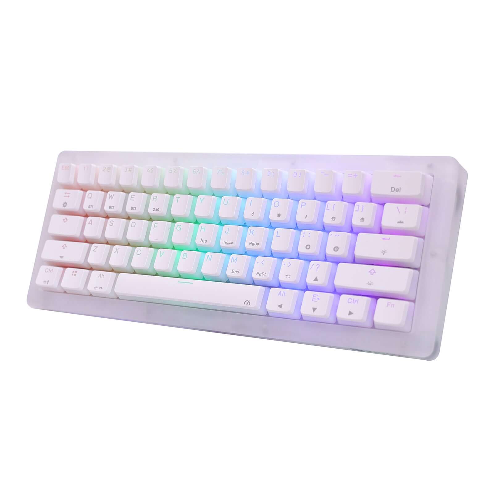 60 Keyboard Wireless Mechanical Keyboard White Pudding deals Keycaps Gaming Keyboard