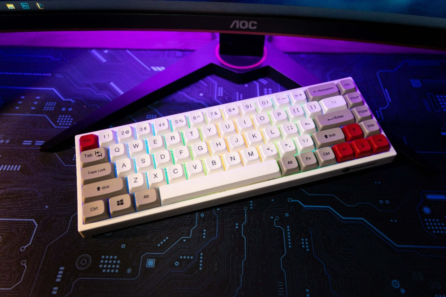 Gamakay TK68 65% Triple Mode RGB Mechanical Gaming Keyboard with XDA Profile PBT Keycaps