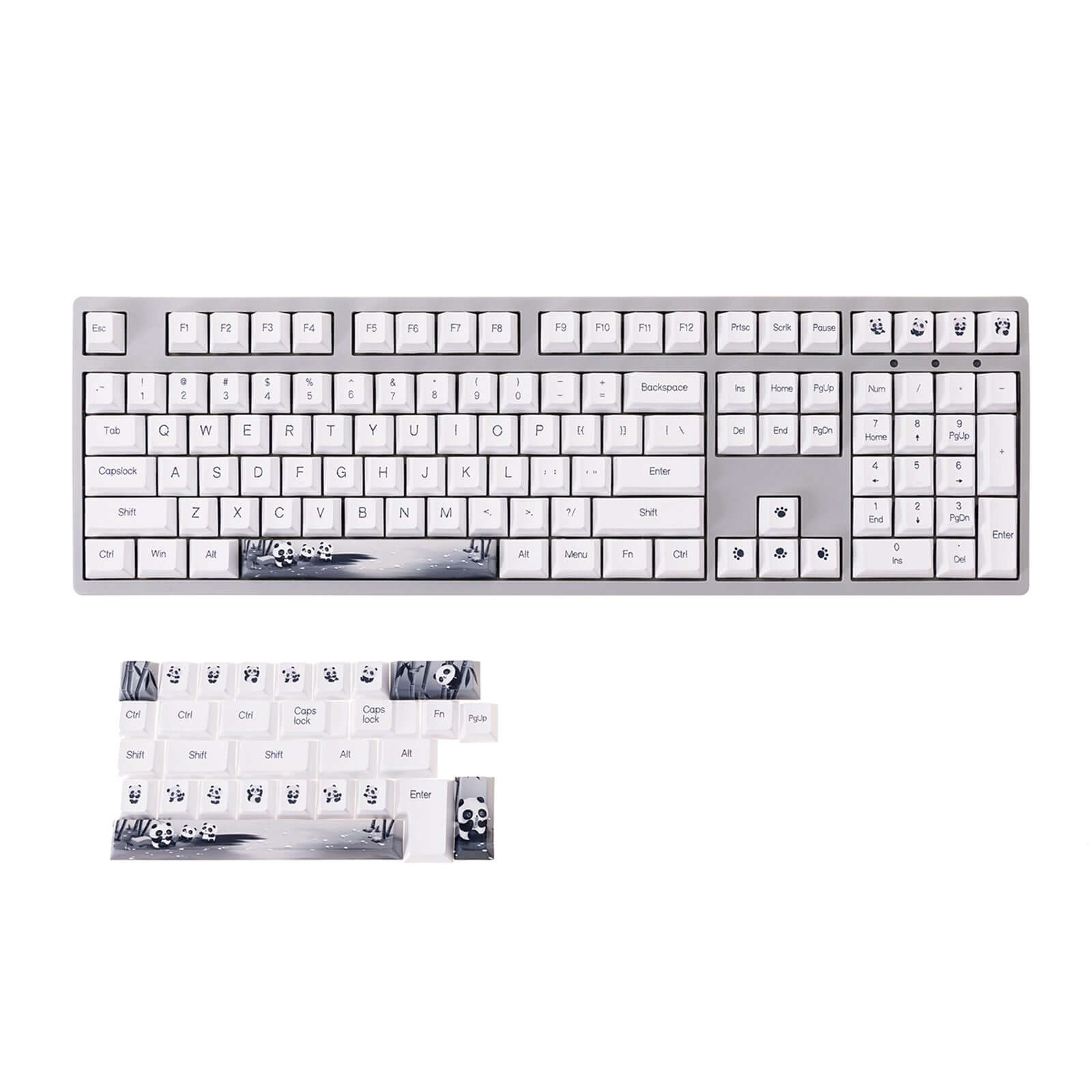 143 Keys Panda Keycaps Set