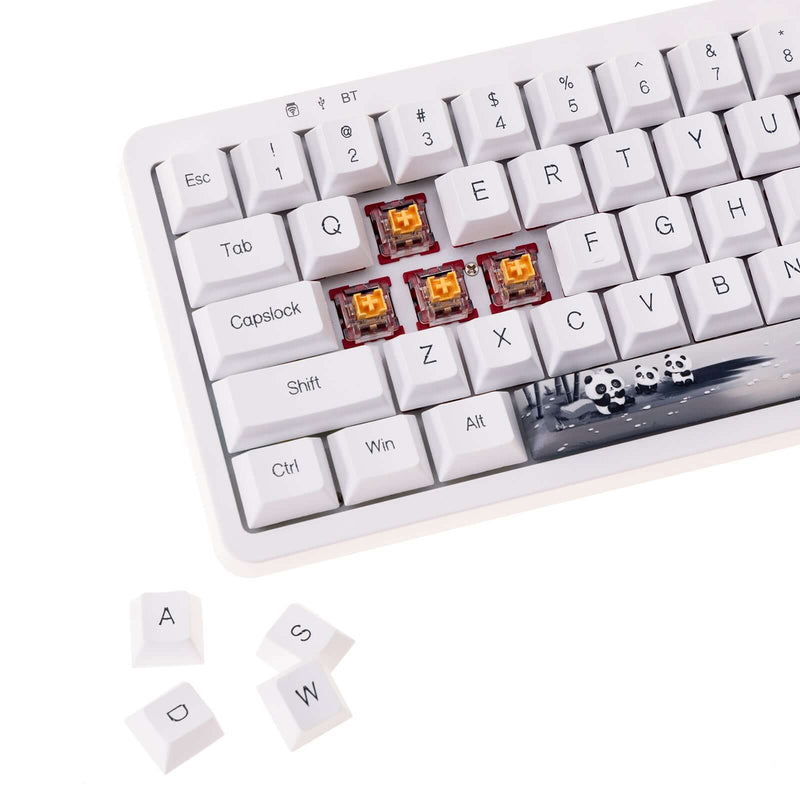 GamaKay 143 Keys Panda Keycaps Set for LK67 TK68 CK61 CK68 MK61