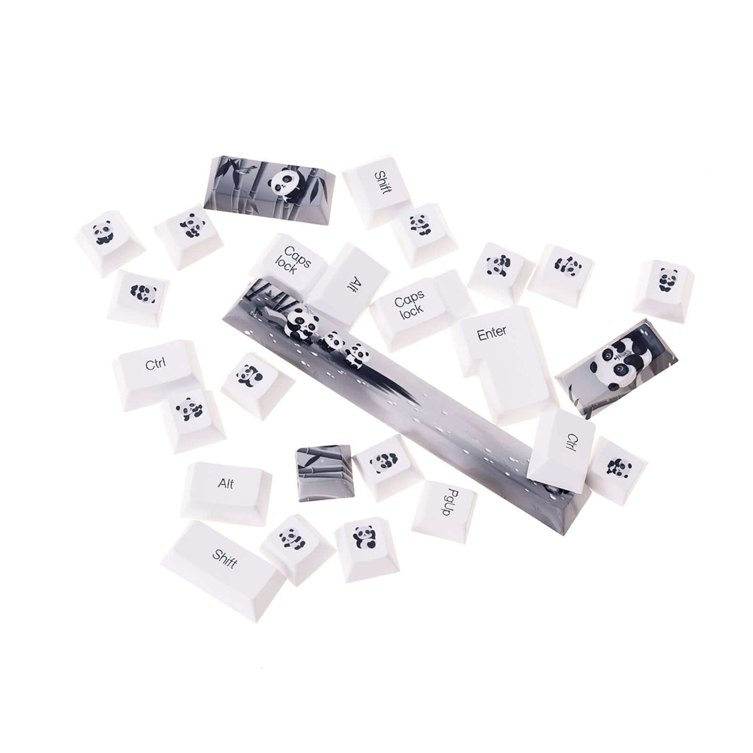 GamaKay 143 Keys Panda Keycaps Set for LK67 TK68 CK61 CK68 MK61