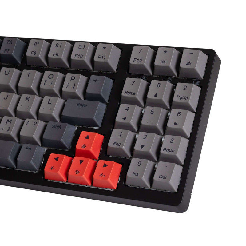 GamaKay LK70 65% GamaKay/Gateron Switch Triple Mode RGB Mechanical Gaming Keyboard. This keyboard is equiped with the numberpad and arrow keys-black