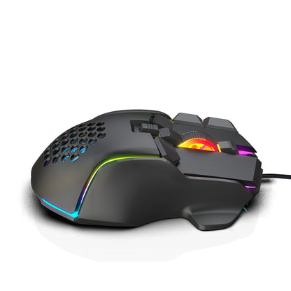 HXSJ S700 10 Keys Wired RGB Gaming Mouse with 6 Adjustable 1200-12800DPI RGB Light Effect Wide Compatibility