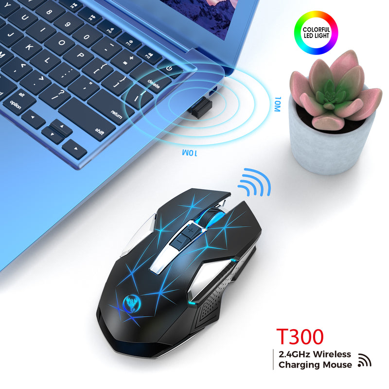 HXSJ T300 2.4G Wireless RGB Gaming Mouse