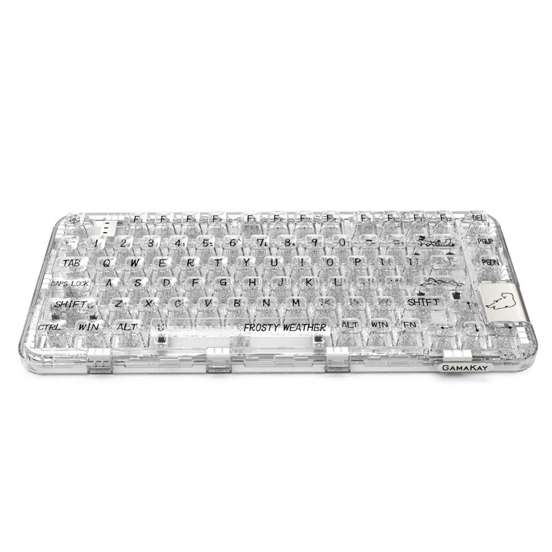 Gamakay G75 75% Gasket-mount RGB Mechanical Keyboard- Color Silver with Transparent Chassis