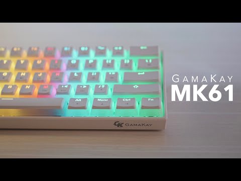 This is the review of the Gamakay MK61 60% mechanical keyboard.  The video show the keyboard is 60 percent layout, and it is a hot swappable keyboard.